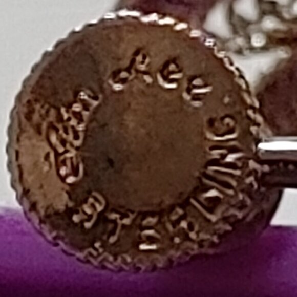 VINTAGE Silver Filigree Earrings Screw Back SIGNED - Picture 6 of 7